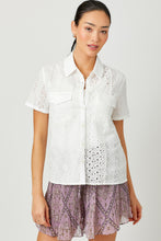 Load image into Gallery viewer, Floral Embroidered Button Down Top